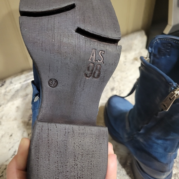 New A.S.98 Emory Oceanic Blue Moto Boots 37 - Picture 5 of 9
